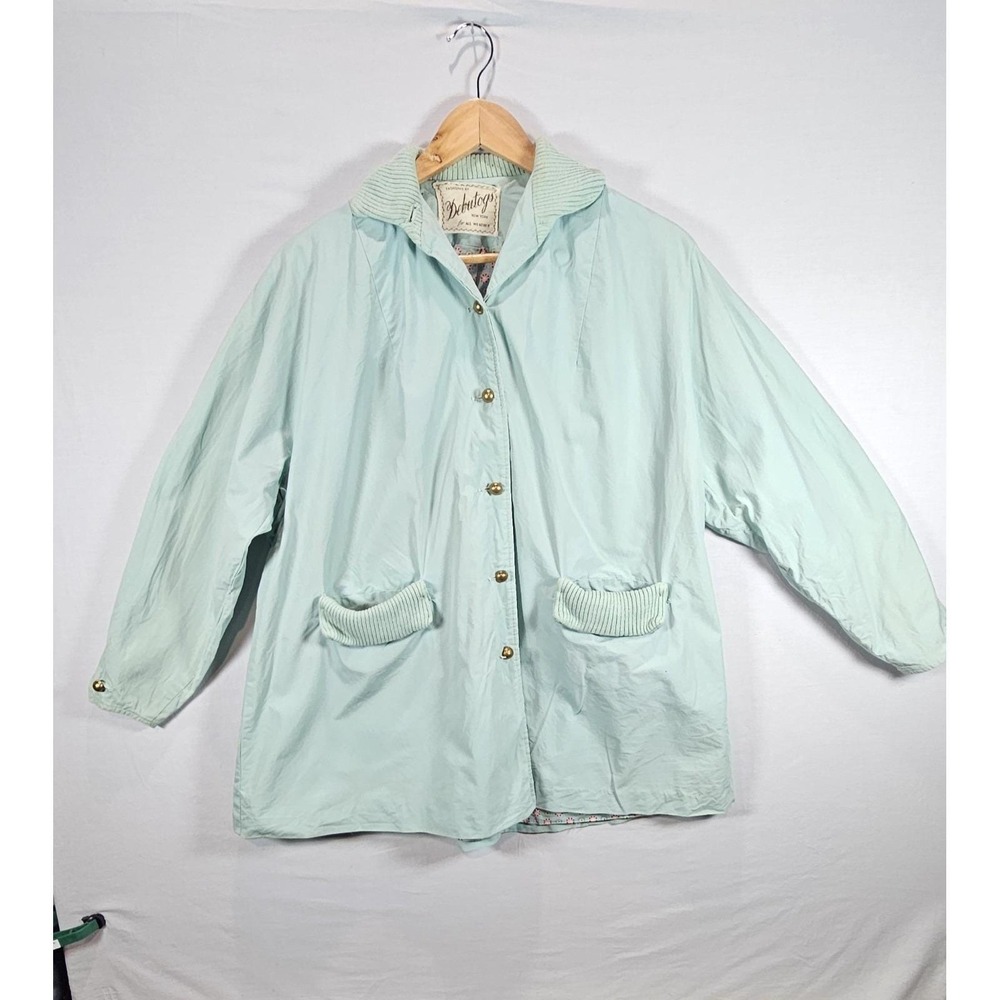 Vintage‎ Debutogs Seafoam All Weather Jacket 80s Retro Coat